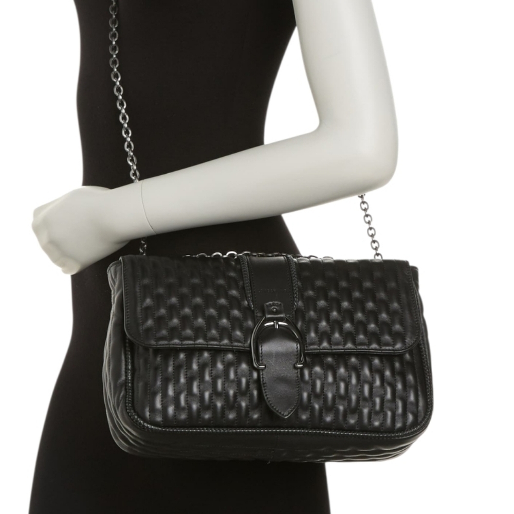 Sold Out Longchamp Leather Purse Black Quilted Edition Shoulder Bag